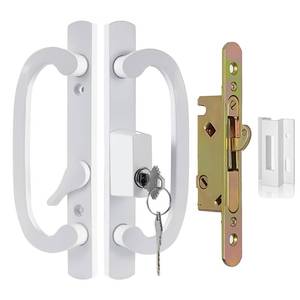 lot 1668 image: Teilmix Offset Sliding Patio Door Handle Replacement with Zinc Diecast IE Pulls, Fits 1-12 to 2 Thick Door 3-1516 H.C. Without Keyhole and Keys