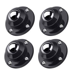 lot 1674 image: PlusRoc 4 Pack 1 Inch Self Adhesive Paste Caster Wheels for Furniture Kitchen Appliance Rollers, Load Capacity 28LBS Per Wheel, Low Profile Swivel Wheels for Bucket Storage Bins
