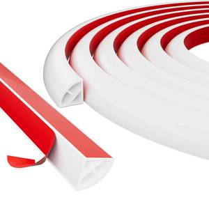 lot 1686 image: KNEELISA 16.4ft5m Flexible Peel and Stick Quarter Round Molding Trim for Walls,Bendable 14 Round Rubber Floor Shoe Molding,Crown Moulding Ceiling Border Trim,Double Adhesive Caulk Strip,White