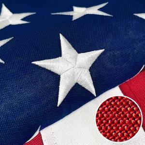 lot 1687 image: Premium American Flag 4x6 Ft TearProof Series for Outside, Heavy Duty Outdoor Longest Lasting, Super Tough Fade Resistant Spun Polyester, High Wind Brass Grommets