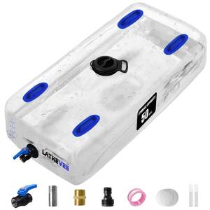 lot 1712 image: Water Storage Containers, 50Gallon Portable Water Tank, Collapsible Water Storage Bladder with Spigot, Large Capacity Water Bag for Emergency Water (50gal)