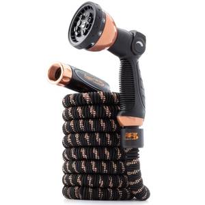 lot 1725 image: Pocket Hose 25 FT Copper Bullet Expandable Garden Hose w10 Pattern Thumb Spray Nozzle AS SEEN ON TV 650psi 34 in Patented Lead-Free Ultra-Lightweight Solid Copper Anodized Aluminum