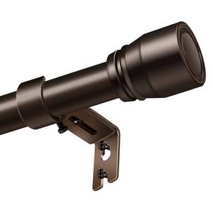 lot 1733 image: 2 PACK 1 Diameter brown curtain rod Itself is 30 to 60 inch. 1 Pack Fits 30-54 inch Windows with Heavy Duty Adjustable brown curtain rods Splicing Metal Extra Long Curtain Rod