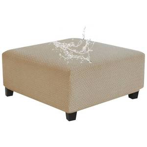 lot 1753 image: Levoberg Waterproof Square Ottoman Cover Large Square Folding Storage Ottoman Bench Slipcovers Footrest Stool Covers Oversized Ottoman Coffee Table Covers Cube with Elastic Bottom M Sand