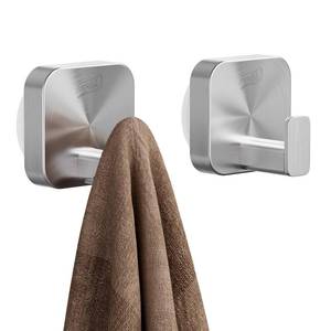 lot 1784 image: TAILI Thickened 304 Stainless Steel Bathroom Suction Hook for Towel, Loofah, Bathrobe, Patented Strong Suction Cup Holder, Damage-free Hanging Glass Shower Wall Hook, Hold Up to 11 Lbs, 2 Pack, Silver
