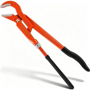 lot 1788 image: AutoViteX 17-Inch Swedish Pipe Wrench, Heavy Duty Adjustable Plumbing Wrench with 45°Angled Jaw for All Types of Nuts, Water Pipes