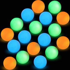 lot 1794 image: Vinsot 12 Pack Glow in The Dark Lacrosse Ball & Hockey Pucks for Indoor Outdoor Games Night Practice Training & Practice Equipment Bulk Lacrosse Ball (Orange,Blue,Green,Round)