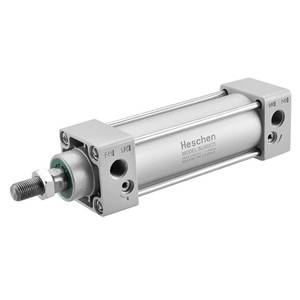 lot 1796 image: Heschen Tie-Rod Pneumatic Air Cylinder, SC 40-75, 40mm Bore, 75mm Stroke, PT 14 Port, Double Acting, Adjustable Cushion, Self-Lubricating Actuator for Industrial & Woodworking