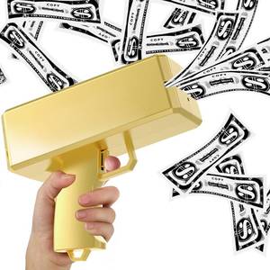 lot 1823 image: Sopu Make it Rain Money Gun Paper Playing Spary Money Toy Gun, Prop Money Gun Cash Gun Toy Party Supplies (Metallic Gold)