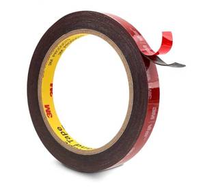 lot 1825 image: 3M Double Sided Tape Heavy Duty 0.5 x 15.4 Ft 5925, Strong Mounting Tape, Foam Tape Strong Adhesive for Automotive Emblem Trim D�cor Dashboard Home Office Indoor Outdoor, Black, 0.025 Thick