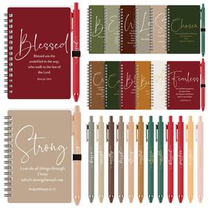 lot 1859 image: Kosiz 72 Sets Christian Gifts Bulk Christian Notebooks with Pens Inspirational Prayer Journals Bulk A6 Spiral Small Notepads (Retro Color)