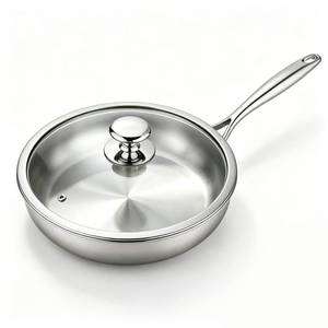 lot 1870 image: CYPHERTAN Titanium Frying Pan, 11 Inch No Coating PFAS-Free Skillet 3-Ply Encapsulated Base for Even Heating, Induction &amp Dishwasher Safe