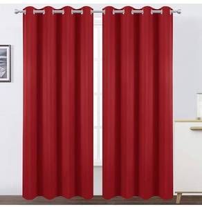 lot 1914 image: Blackout Curtains 50 x 80 inchBright Red Curtains Set of 2 PanelsThermal Insulated Room Darkening Bedroom Curtains