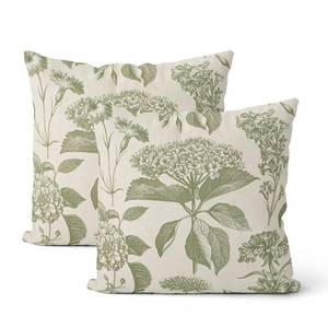 lot 1924 image: DAFENA Sage Green Pillow Covers 20x20 Inch 2 Pcs Boho Vintage Floral Decor Throw Pillows Hydrangea Flower Seasonal Outdoor Farmhouse Neutral Accent Decoration Pillowcase Linen Cushion Cover for Sofa