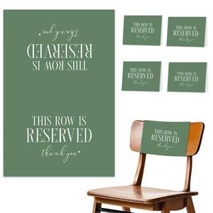 lot 1927 image: Reserved Signs for Wedding Reserved Seating Signs Pew Clothes Seating Placeholder for Church Pews Weddings, Special Events, Ceremony Decoration Green, 4 PCS