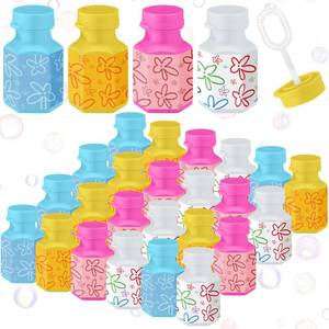 lot 1953 image: Seenelling 24 Pack Sponge Themed Bubble Wands Cartoon Flower Bubbles Party Favors