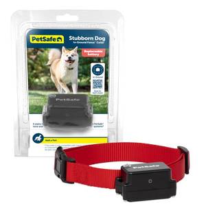 lot 1960 image: PetSafe Stubborn Dog Pet Fence Receiver Collar Only - In-Ground Containment Collar, Waterproof - Tone, Vibrae & Static Correction for Dogs 8lb and Up - From The Parent Company of INVISIBLE FENCE Brand