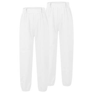 lot 1969 image: 2 Pack 2T-13Y Boys Baseball Pants Kids Toddlers Tee Ball Practice Pants Softball Pants with Elastic Waist White