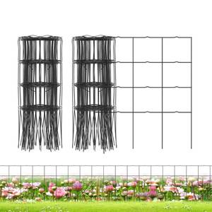 lot 3068 image: PROWORX Decorative Garden Fence Border Roll, Total  Metal Folding Flat Wire Fencing for Yard, Black PVC Coated Outdoor Patio Landscape Flower Bed Edging
