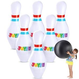 lot 3104 image: JOYIN Giant Inflatable Bowling Set for Kids and Adults, Christmas Birthday Party Games, Kids Education Motor Skills Toys