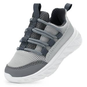 lot 3112 image: YESKIS Toddler Sneakers for Boys Running Tennis Shoes Kids Lightweight Breathable Mesh Walking Sport Athletic Shoes Little Kid Light Grey 11