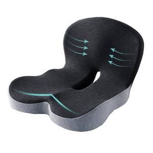 lot 3121 image: SAMLOO Seat Cushion Memory Foam Pads for Truck Driver Office Chair Cushion Home Chair Cushion Car Non Slip Pad Sitting Ergonomic Cushions for Office Workers Car Drivers (Dark Grey)