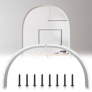 lot 1006 image: Maasechs 2 Pcs Rounded Doorway Arch Kit DIY Interior Doorway Precurved Drywall Full Half Circle Top Round Arch Kit 10 34 in for Livingroom - Retail $33