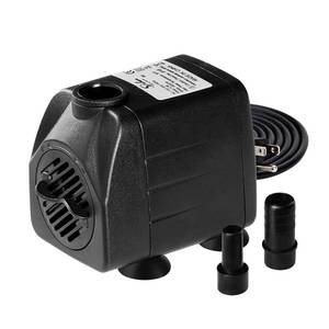lot 1020 image: Simple Deluxe 4.3ft High Lift 160GPH 8W Water Table Pump (600LH) with 2 Nozzles, Perfect for Fish Tank, Pond, Aquarium, Hydroponics, Black - Retail $13