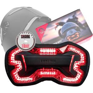 lot 1024 image: Brake Free Helmet Light - Smart Wireless Motorcycle Lights- Weatherproof LED Motorcycle Helmet Light - Lightweight & Aerodynamic Design - Smart Brake Detection - Single Button Operation - Black - Retail $160