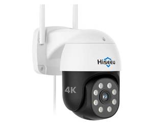 lot 1059 image: Hiseeu 4K 8MP Security Camera Outdoor, Wireless Home Security Camera with Pan & Tilt, WiFi Pro 2.45GHz, Auto Tracking, Color Night Vision, Two Way Audio, IP66, Plug in, No Subscription - Retail $40