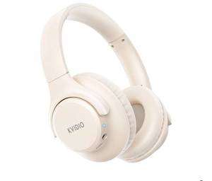 lot 1061 image: KVIDIO Bluetooth Headphones Over Ear, 65 Hours Wireless Headphones with Mic, Low Latency Foldable Lightweight Headset with Deep Bass, HiFi Stereo Sound Headphones for School Work Cellphone Sports - Retail $30