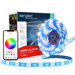 lot 1109 image: Sengled Smart LED Strip Lights, 9.84ft Wi-Fi LED Lights Work with Alexa and Google Home, 16 Million Colors, RGB, Music Sync, Adjustable Length, 25,000 Hours Life, Multi-Mode Support for Game, Movie - Retail $11