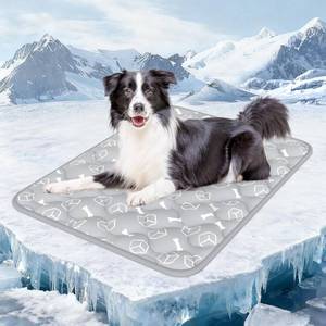 lot 5007 image: Rywell Dog Cooling Mat 2.0, Elegant Grey, 4432 Thick & Durable Cooling Mat for Extra Large Dogs, Extended Cooling with Waterproof & Color-Changing Arc-Chill Fiber (Q-Max0.5), Ideal for Summer - Retail $43