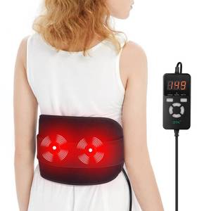 lot 5008 image: UTK Vibrating Far Infrared Heating Pad for Back Pain Relief, Hot Enough, Fathers Day Dad Gifts for Men, Massager Heating Pads for Lower Back, 16 Timers Auto-Off, 20 Natural Jade, 35-55 Adjustable - Retail $140