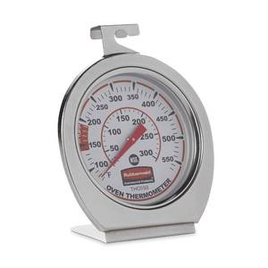 lot 7038 image: Rubbermaid Commercial Products Stainless Steel Monitoring Thermometer, Safe for Inside OvenGrillSmoker, 60-580°F Range, Easy to Read Food Thermometer For Food ResturantHome Cooking - Retail $11