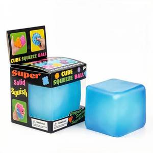 lot 13046 image: Premium Big Block Cube, Ice Cube Squishies Toys, Durable, Slow-Rebound fingertip Exquisite Spherical ice Cube with boxGift-Ready (Blue) - Retail $20