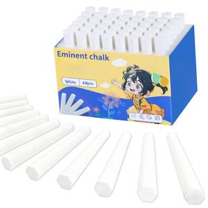 lot 13054 image: JUN-ELECTRON Washable Sidewalk Chalks Set, Non-Toxic Chalk Paint Bulk for teacher, Oversized Colored Chalk for Painting on Chalkboard, Chalk Pavement and Outdoor Art Play (White-48pcs) - Retail $9