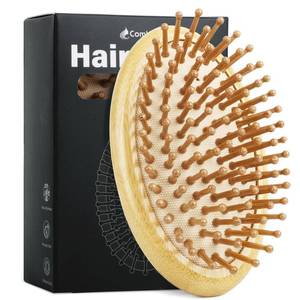 lot 13089 image: Combetter Natural Bamboo Hair Brush(No handle) for Hair Growth, Massaging Scalp, Detangling Brush for Women, Men & Kids, Natural Wooden Hairbrush for All Hair Types