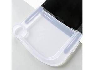 lot 60587 image: Clear Plastic Baby Dining Tray Compatible with Ingle-sina Fast Table Chair for Home & Restaurant Use, Portable Clip-On Feeding Tray for Hook-On High Chairs, Dishwasher Safe & BPA Free - Retail $18