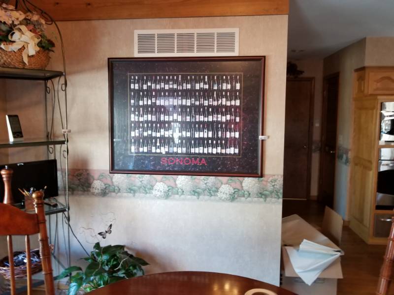 lot 5185 image: Picture of Wine Bottles Titled Sonoma in Nice Frame