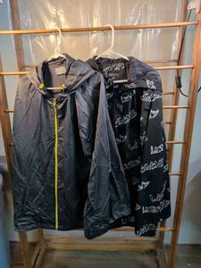 lot 3 image: Lot of 2 Mens Windbreaker Jackets - Old Navy Active XXL & Encrypted Legend 3XL