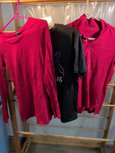 lot 15 image: Mixed Lot of 3 Shirts - Ambiance Red Long Sleeve, Butterflies Inspire Graphic Tee & The Childrens Place Red Polo