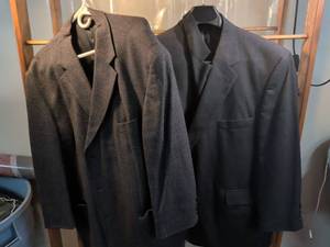 lot 90 image: Stafford Mens Suit Jackets Lot of Two - Wool Blend & Black Blazer