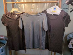 lot 100 image: Womens T-Shirt Lot of 3 - Bella Large & Champion Duo Dry XL