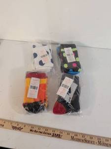 lot 216 image: Epic Sports Crew Socks 4-Pair Bundle Assorted Patterns