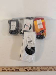 lot 226 image: Epic Sports Crew and Knee Hi Socks 4-Pack Large Small Assorted