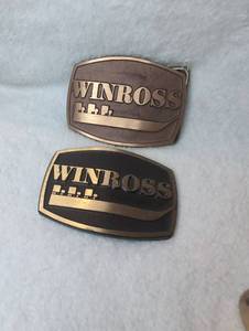 lot 3015 image: Winboss Belt Buckles Lot of 2