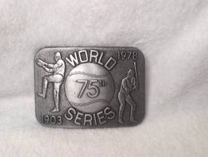lot 3016 image: World Series 75th 1903-1978 Belt Buckle