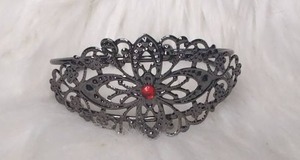 lot 4504 image: Filigree Bracelet with Red Stone Center&nbsp