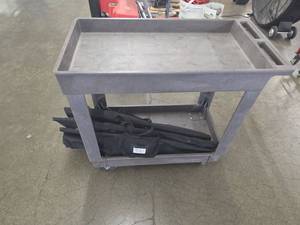 lot 196 image: Two-Tier Utility Cart with Casters